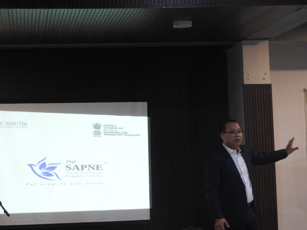Prof Tejbanta S Chingtham, CEO of AIC-SMU-TBI and member of the National Startup Advisory Council at the launch of the second cohort of DigiSAPNE 2.0 in Dimapur on January 19. (Morung Photo)