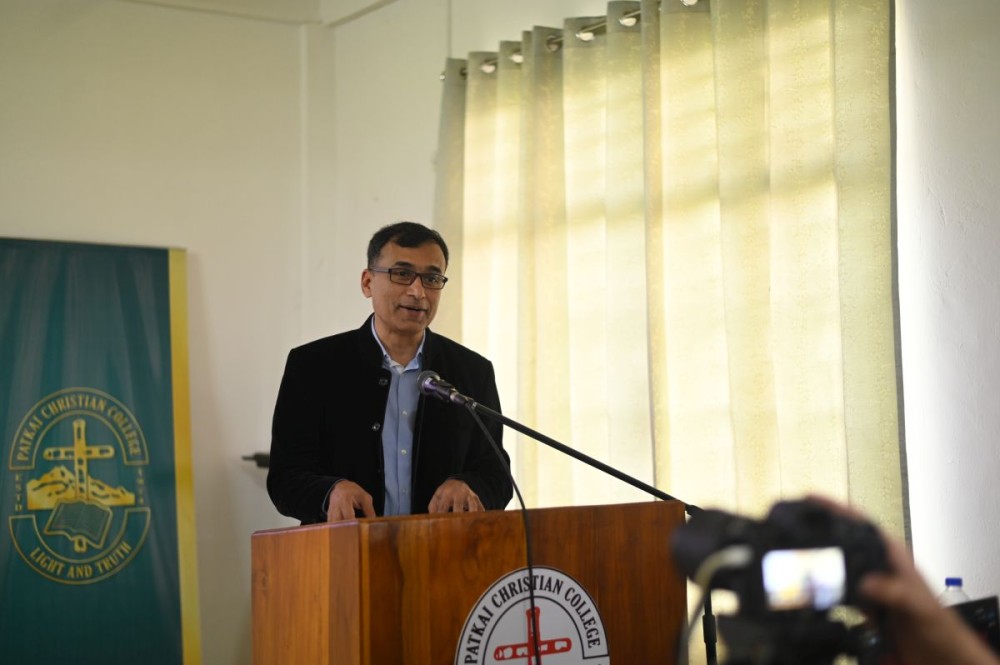 1.	SAIACS Bengaluru Principal Dr Aruthuckal Varughese John delivers a lecture on ‘Indian Secularism and Religious Freedom: Mapping the Cross-Pressures,’ at Patkai Christian College (Autonomous) on May 11. (Photo Courtesy: PCC Mass Comm)