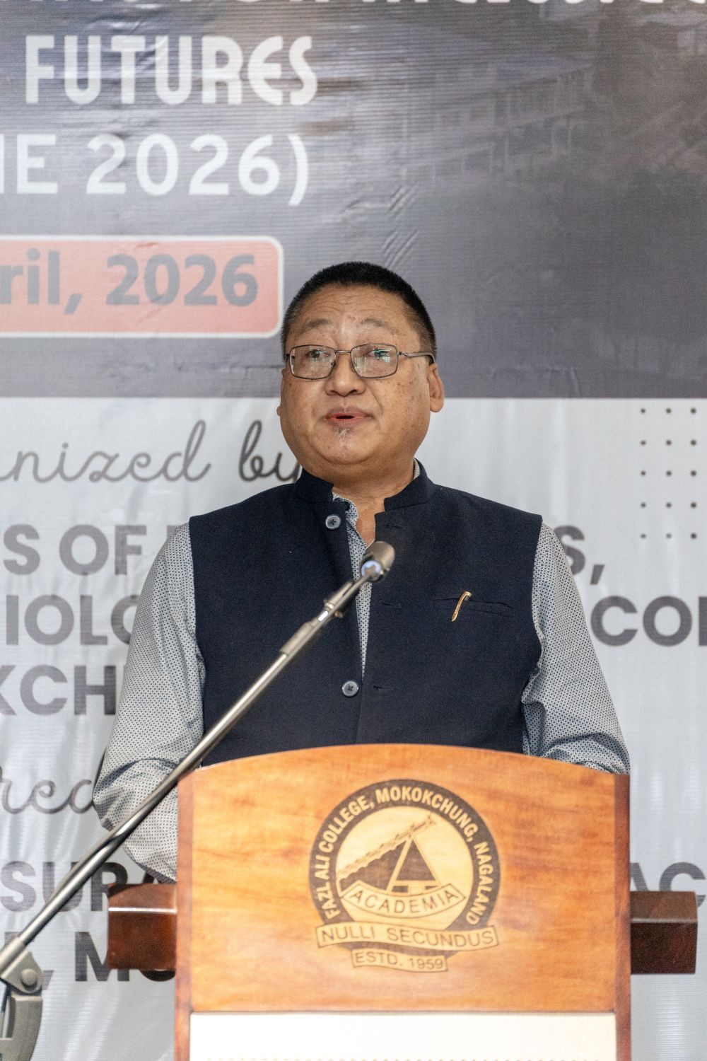 An official addressing during the visit of Higher and Technical Education team to Fazl Ali College in Mokokchung on May 15. (Photo Courtesy: FAC)