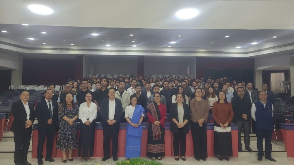 Dignitaries with participants of the state level observance of World No Tobacco Day- cum- Sensitization of Youth Ministry leaders in Kohima on May 31. (Morung Photo)