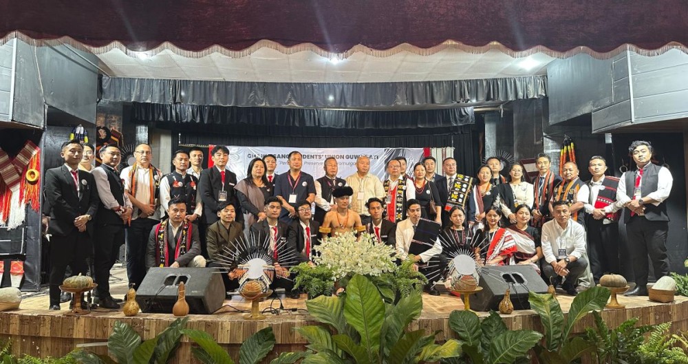 Kudecho Khamo along with others during the silver jubilee celebration of the CSUG held at NEZCC Shilpgram in Guwahati on May 9. (Photo Courtesy: CSUG)