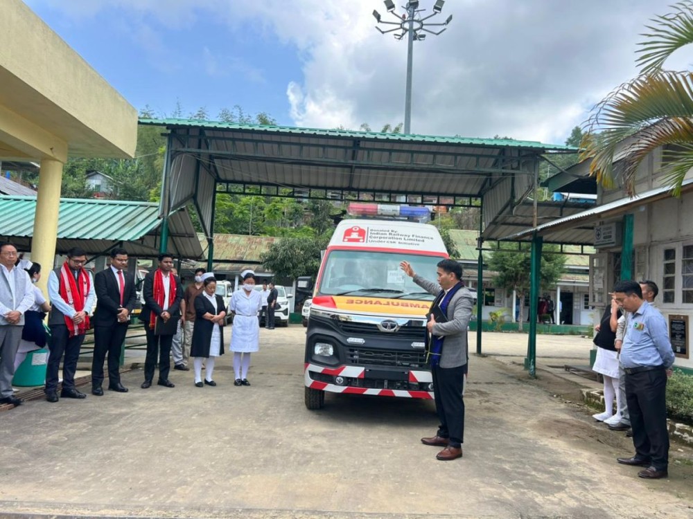 ALS Ambulance under IRFC CSR initiative launched and flagged off at Dr Motsuo Memorial District Hospital (DMMDH), Wokha, on May 29. (Morung Photo)