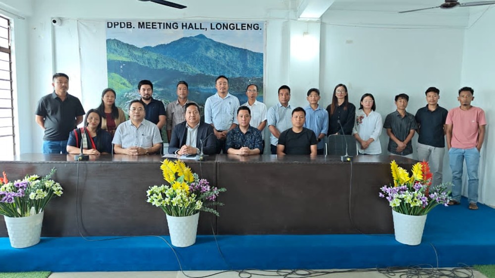 Officials during the review meeting held at the DPDB Meeting Hall, Deputy Commissioner’s Office, Longleng, on May 29.