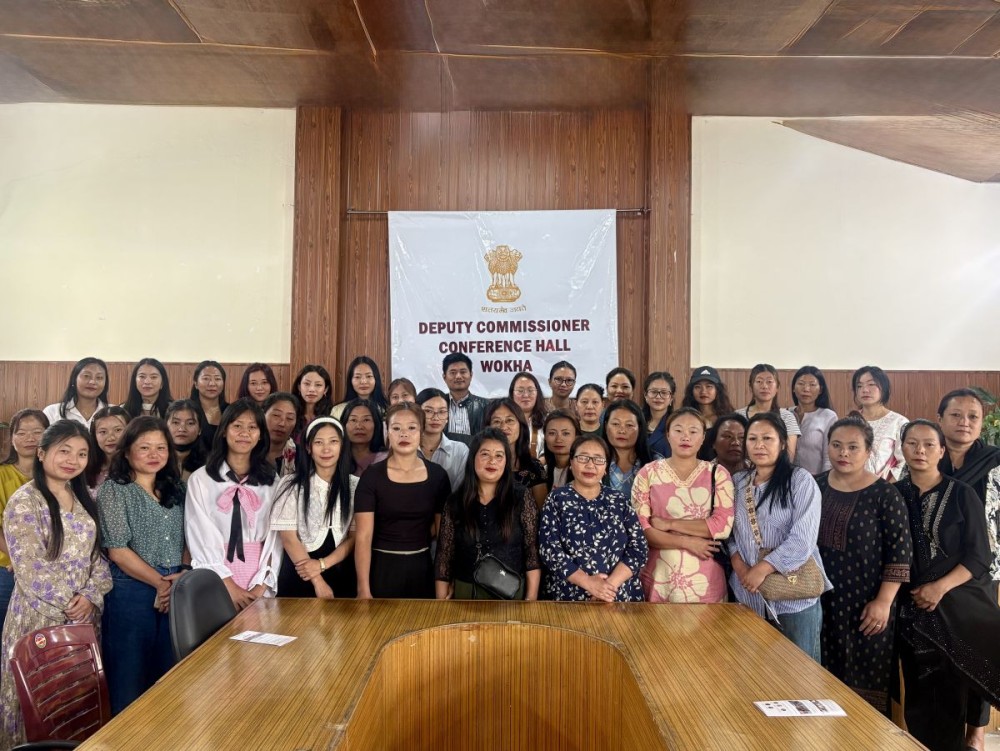 Officials along with the participants during the Business Governance Workshop for women entrepreneurs held in Wokha on May 16.