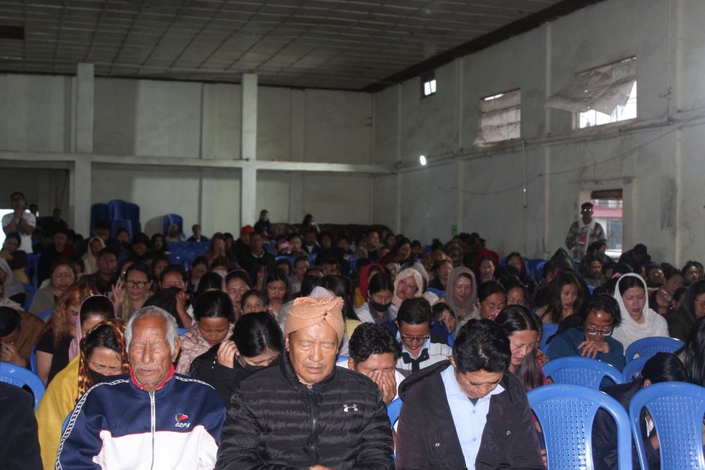 A section of the congregation at the 'Heal Nagaland Movement' in Zunheboto.  (Morung Photo)