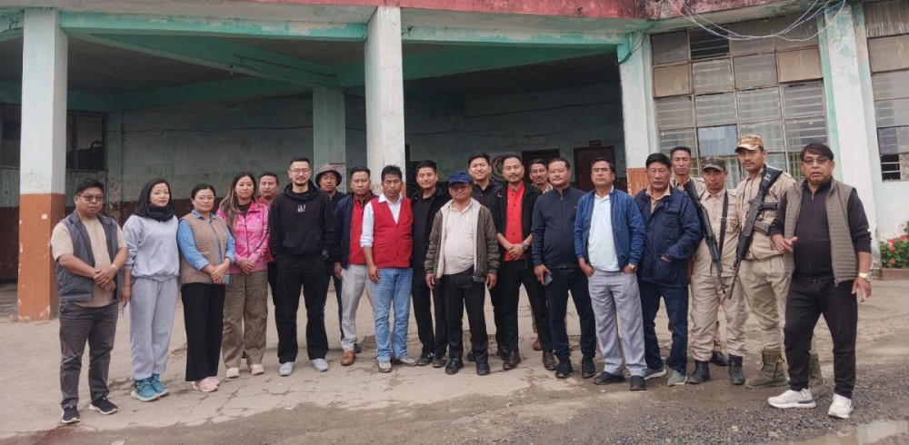 Officials of Zunheboto Town Council, district administration and Dobashis (DBs) during the joint inspection drive conducted across Zunheboto Town on May 27.