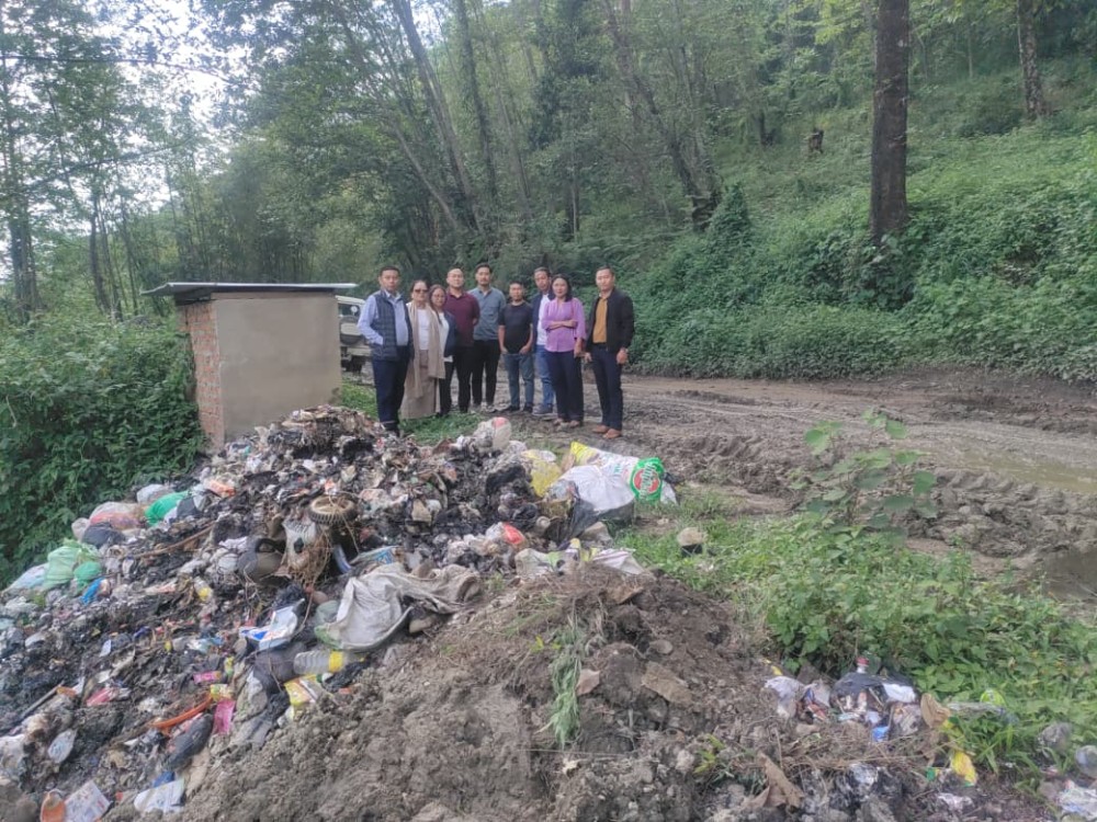 The Nagaland Pollution Control Board team during their visit to Atoizu on May 14.