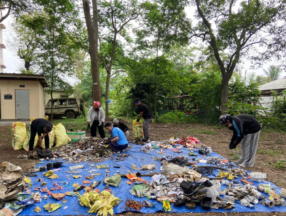 Volunteers segregate waste during The Himalayan Cleanup 2026 in Dimapur on May 30. (Photo Courtesy: The Himalayan Cleanup)