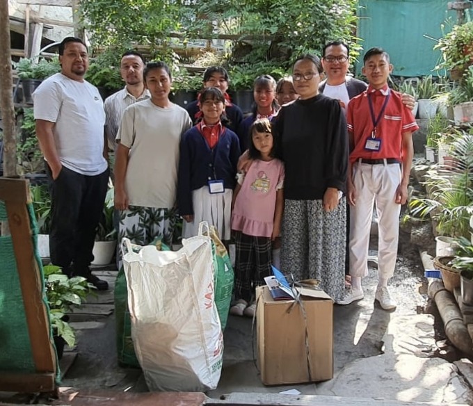 Members of Gorkha Youth Association Kohima during their visit to Destitute Children Home in Kohima on May 27. (Photo Courtesy: GYAK)