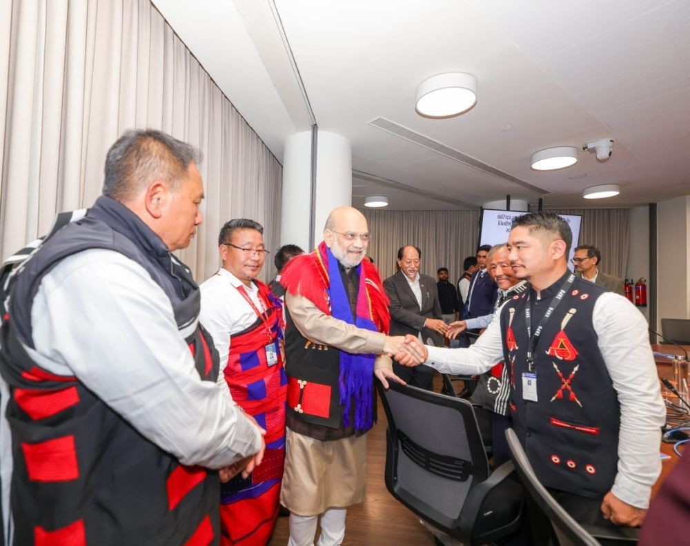 Union Home Minister Amit Shah, Nagaland Chief Minister Dr Neiphiu Rio and ENPO leaders at the signing of the Memorandum of Agreement on Frontier Nagaland Territorial Authority (in New Delhi on February 5, 2026.  In a statement issued on May 30, the ENPO accused the Nagaland Government of making a "U-turn" on key provisions of the agreement. (File Photo/PIB)