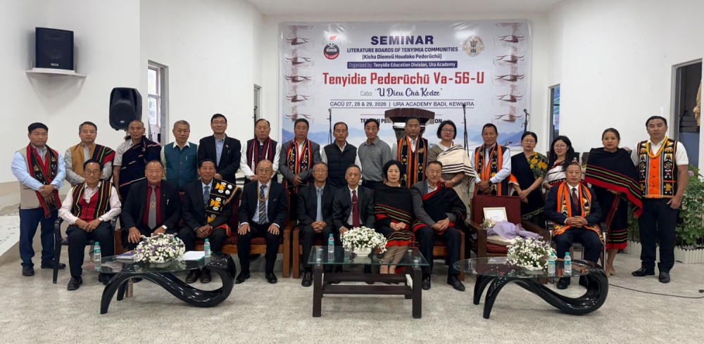 Dignitaries with others during the inaugural day of the 56th Ura Academy seminar in Kohima on May 27. The seminar concludes May 29. (Morung Photo)