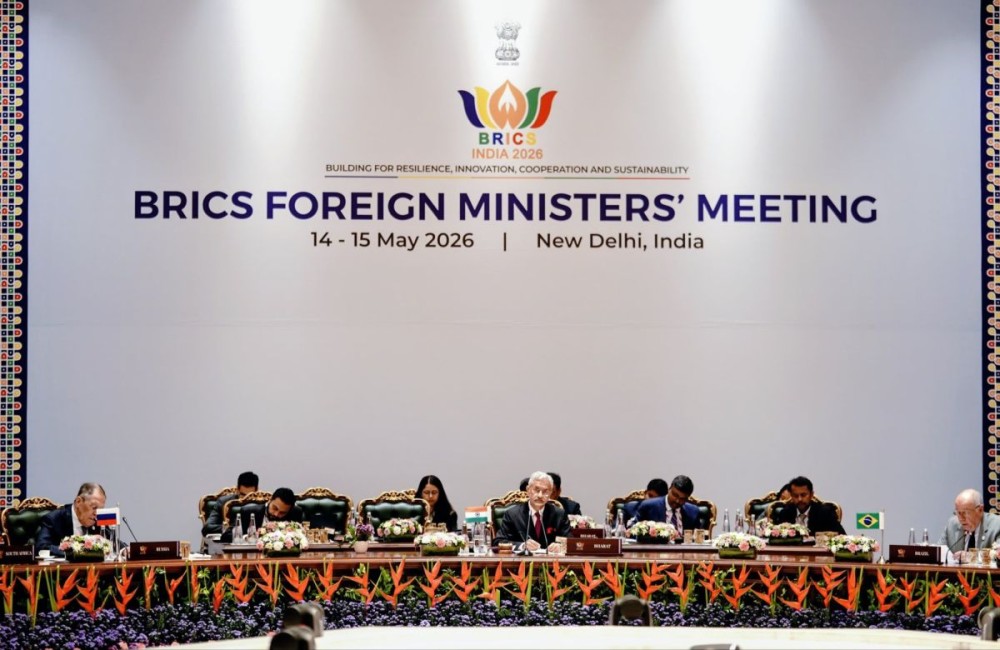 External Affairs Minister S Jaishankar attends BRICS Foreign Ministers Meeting. (X/@DrSJaishankar IANS Photo)