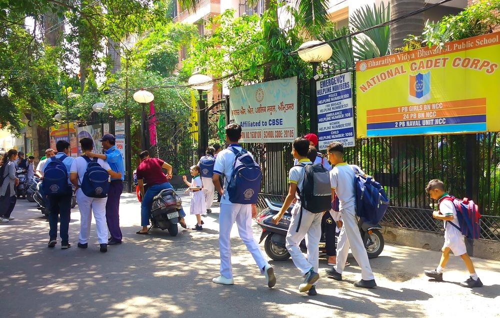 Students arrive to attend classes after schools reopen following a bilateral understanding between India and Pakistan in Amritsar on May 14, 2025. (IANS File Photo)