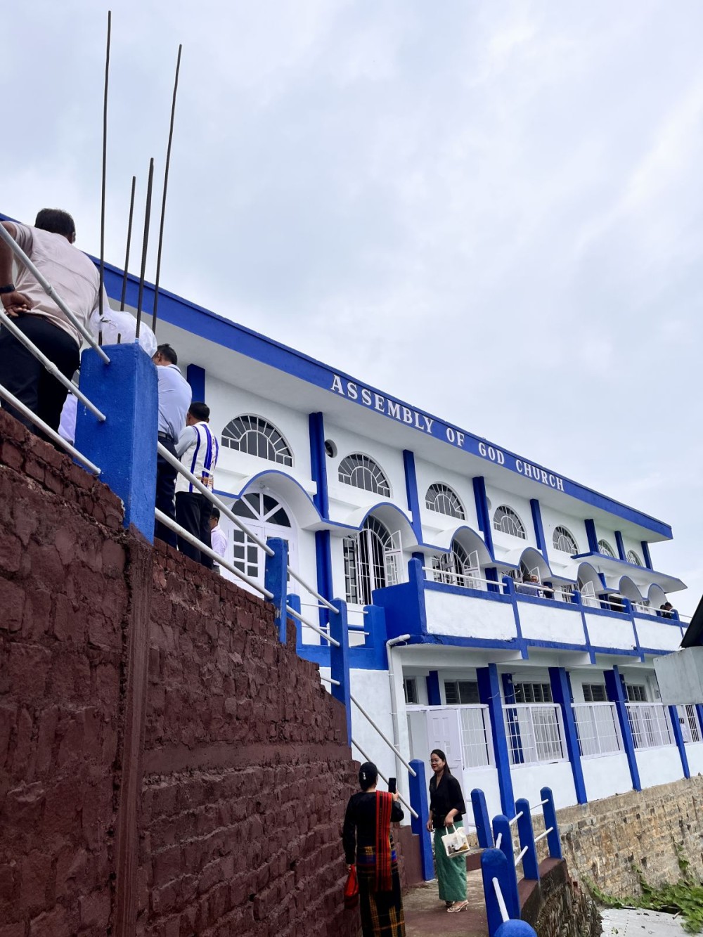 A view of the newly rebuilt church building of Assembly of God Church in Wokha Town on June 14.