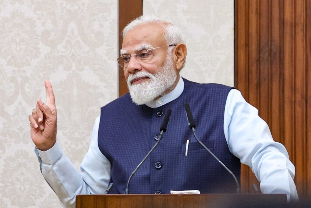 New Delhi: Prime Minister Narendra Modi interacts with Assistant Secretaries of the IAS 2024 batch in New Delhi on Tuesday, June 23, 2026. (Photo: IANS/PMO)