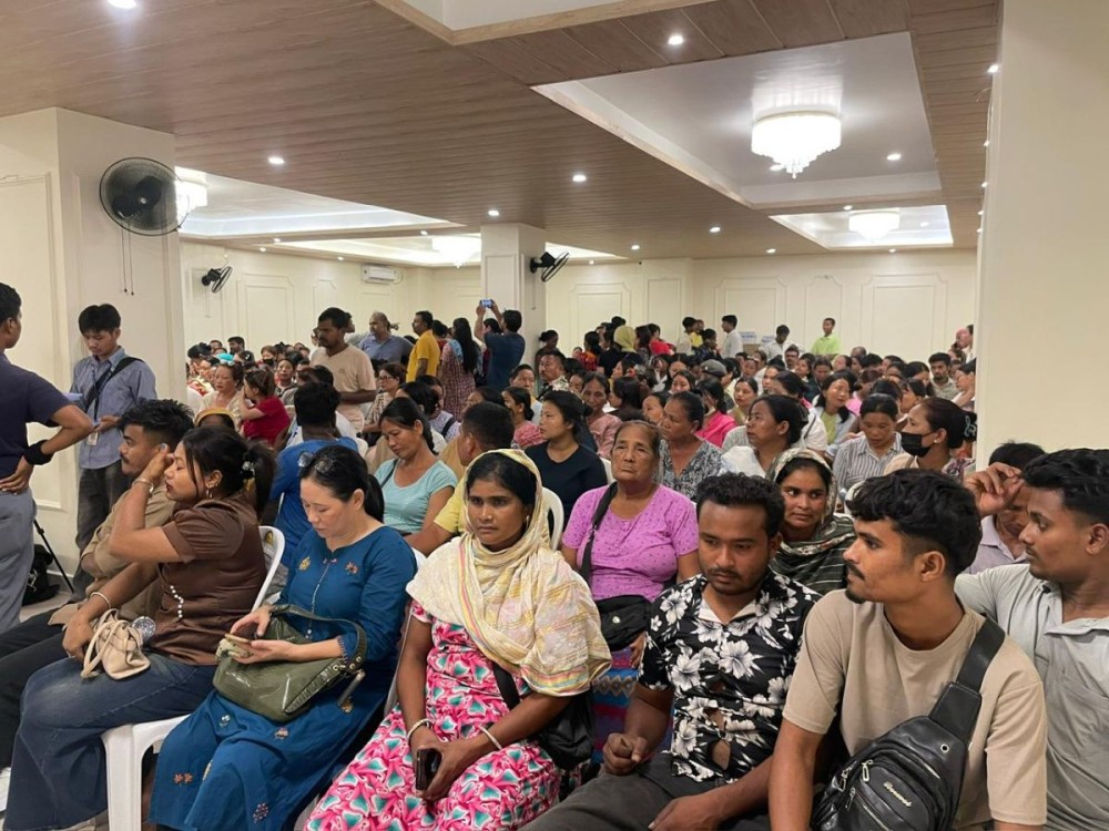 A section of the crowd at the meeting organised by the SVAN in Dimapur on June 25. (Morung Photo)