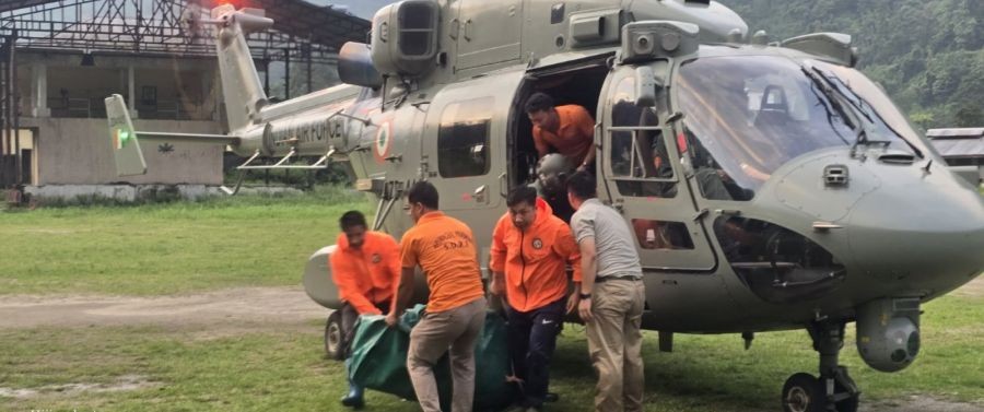 Arunachal flash floods: IAF airlifts NDRF team, relief materials as search continues for missing persons. (IANS Photo)