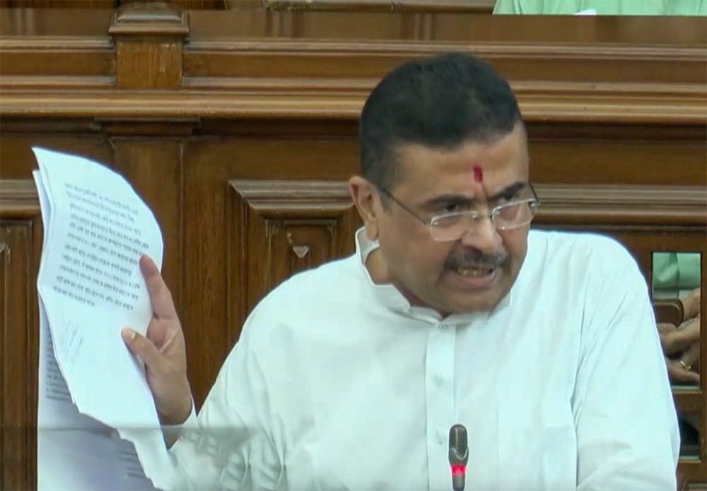 Kolkata: West Bengal Chief Minister Suvendu Adhikari speaks during the proceedings of the West Bengal Legislative Assembly, in Kolkata district of West Bengal, on Monday, June 29, 2026. (Photo: IANS/Video Grab)