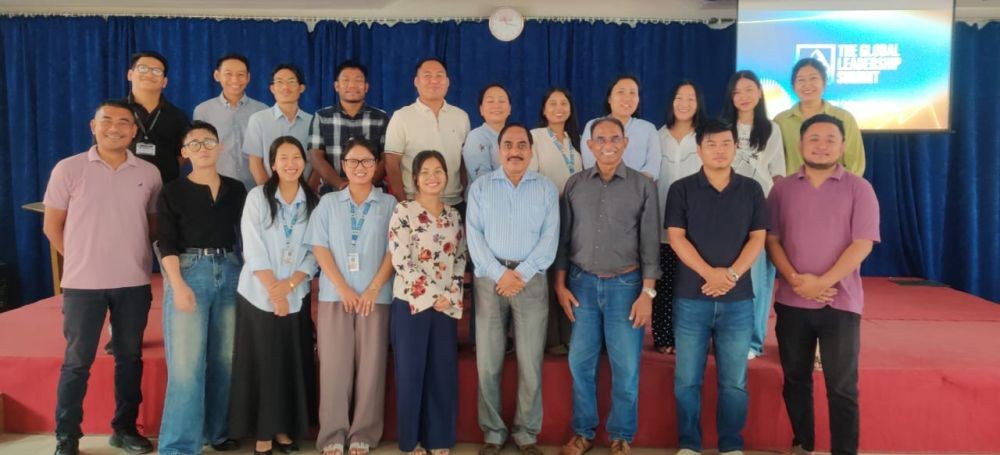 Sabastian Samuel along with the faculty of MGM College during a transformational leadership development session held in Dimapur on June 6.