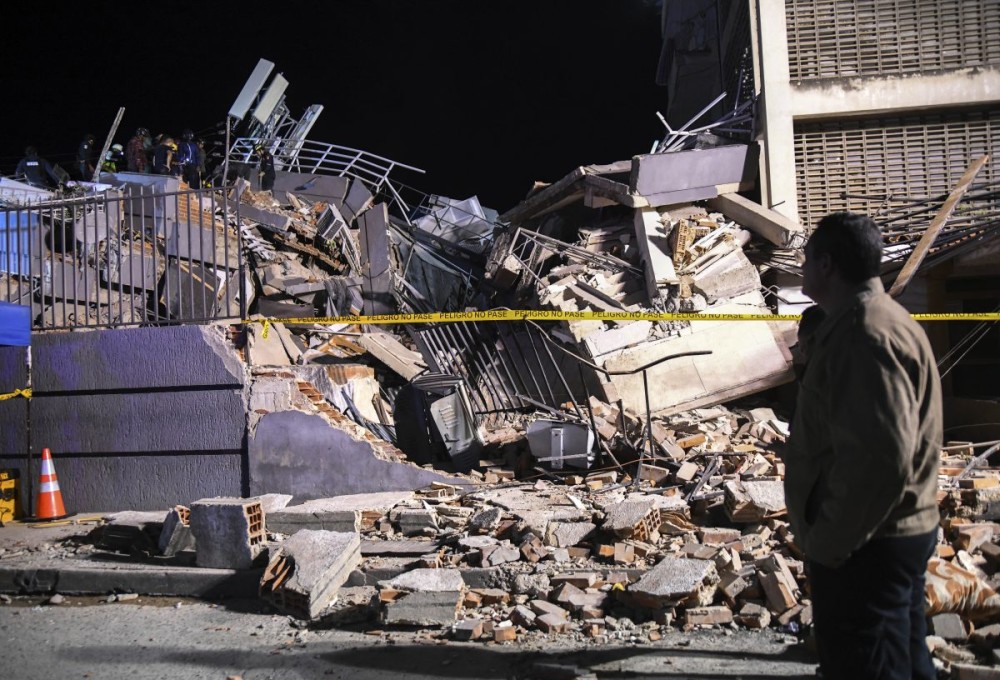 Caracas: Rescuers work at the ruins of a building in Caracas, Venezuela, June 24, 2026. (Photo: Xinhua via IANS)