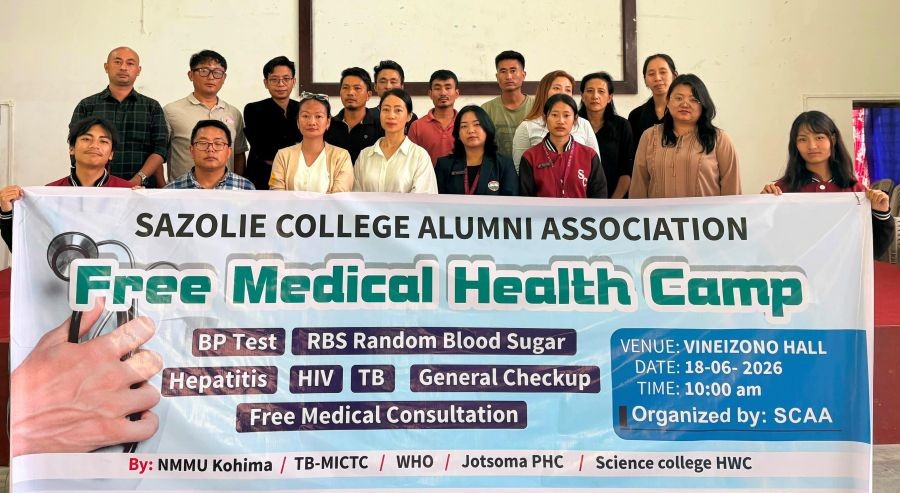 Free medical health camp at Sazolie College on June 18