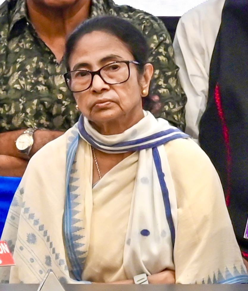 Trinamool Congress (TMC) Chairperson and former West Bengal chief minister Mamata Banerjee during a press conference following a meeting of the INDIA bloc at the Constitution Club in New Delhi on June 8, 2026. (IANS File Photo)