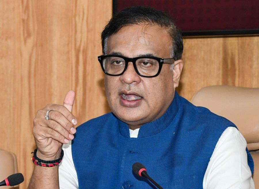 Assam Chief Minister Himanta Biswa Sarma addresses a press conference in Guwahati on June 13, 2026. (IANS Photo)
