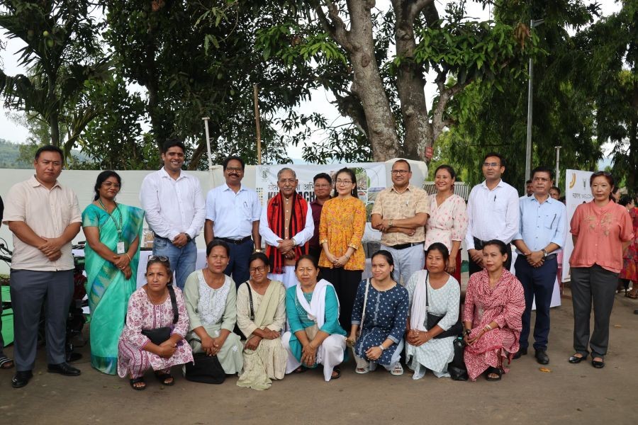 Nagaland Governor Nand Kishore Yadav along with officials during his visit to the Indian Council of Agricultural Research (ICAR) Research Complex for North Eastern Hill Region, Nagaland Centre at Medziphema.