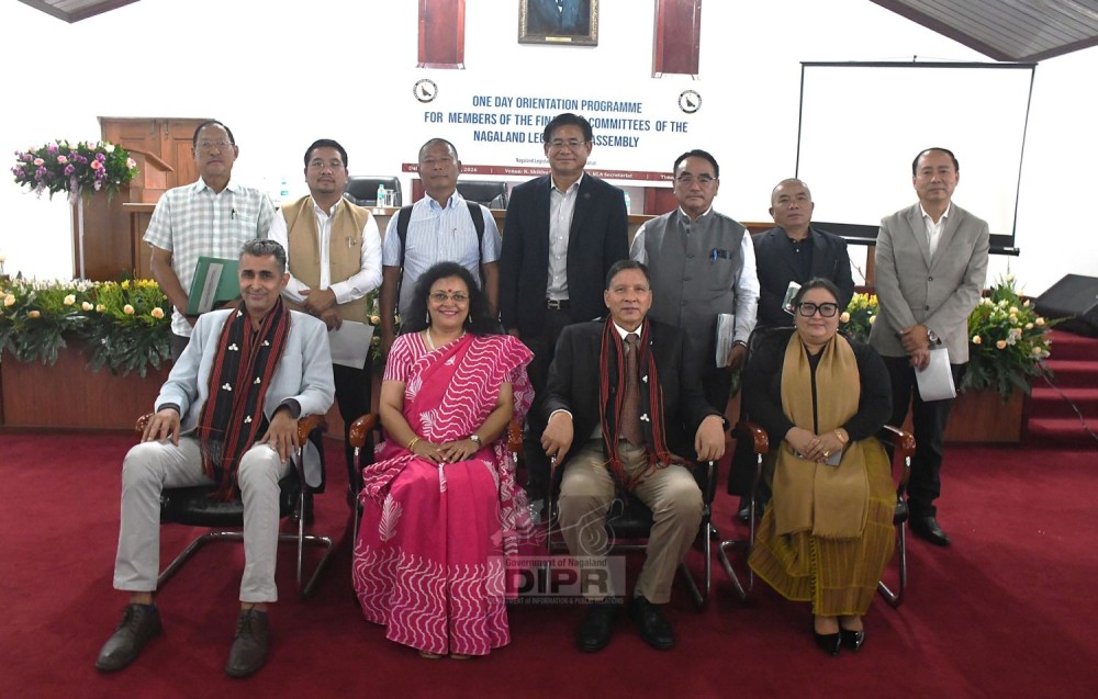 Officials during the orientation programme for members of the Financial Committees of the NLA held at the K Shikhu Conference Hall of the NLA Secretariat in Kohima on June 5. (DIPR Photo)