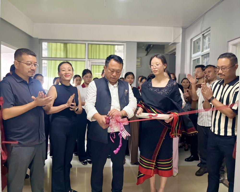 Zubemo Tsanglao officially inaugurates the Pinnacle Skills’ new training centre in Kohima on June 26. (Photo Courtesy: Pinnacle Skills)