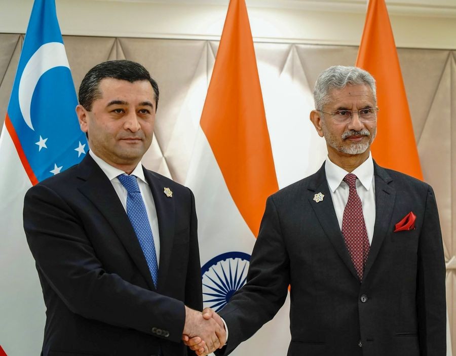 External Affairs Minister S. Jaishankar meets Republic of Uzbekistan Foreign Minister Bakhtiyor Saidov, in New Delhi on June 5, 2025. (IANS/X/@DrSJaishankar File Photo)
