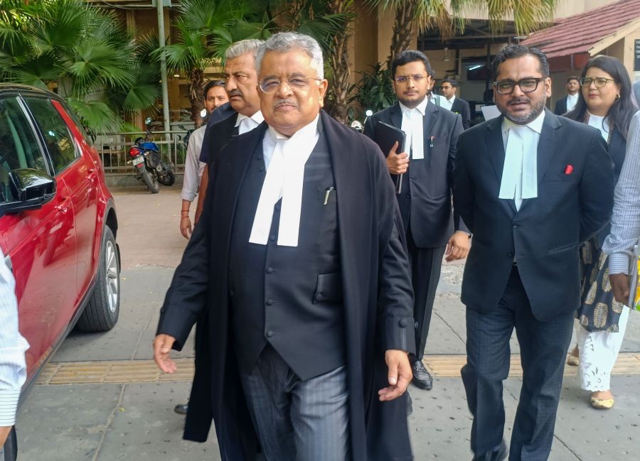 Solicitor General of India Tushar Mehta leaves the Delhi High Court after the court reserved its verdict on Telegram's plea challenging the Centre's temporary suspension order, in New Delhi on June 18, 2026. (IANS Photo)
