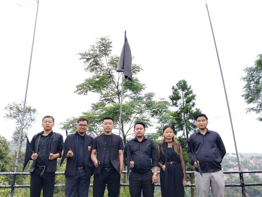 All Nagaland College Students’ Union and its affiliated colleges across the state observed a State-wide ‘Black Friday’ on June 10. (Photo Courtesy: ANCSU)