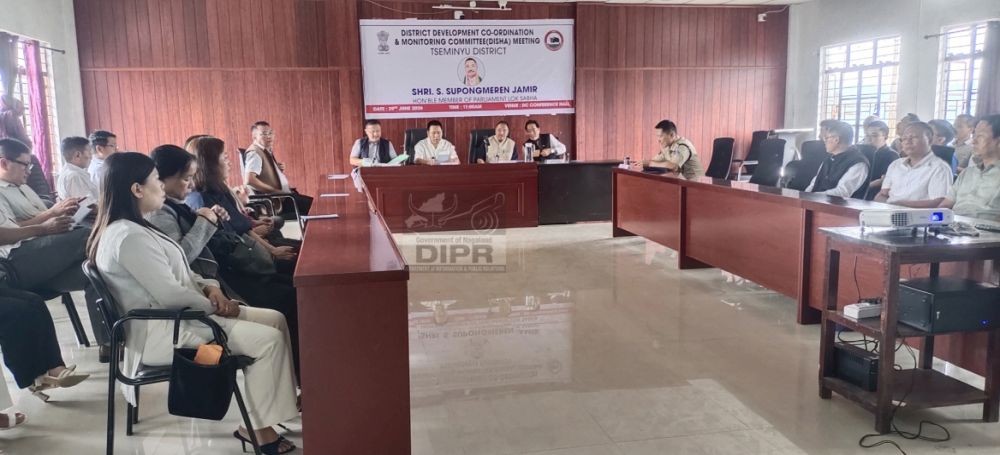 The DISHA-cum- DPDB meeting of the Tseminyu District in progress the Deputy Commissioner's Conference Hall on June 30. (DIPR Photo)