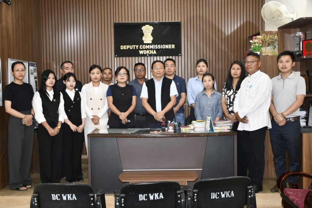 Members of the District Task Force on Child Labour with Deputy Commissioner, Wokha, Mhathung Tsanglao, during the orientation programme held at the Deputy Commissioner's Office, Wokha, on June 12.