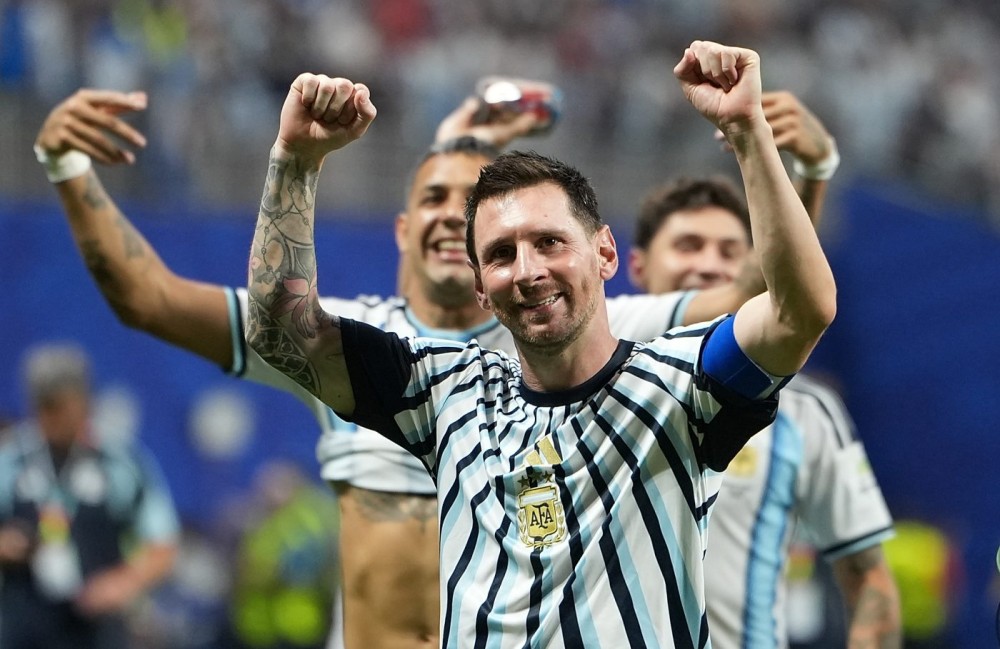 Atlanta: Lionel Messi of Argentina celebrates after the round of 16 match between Argentina and Egypt at the 2026 FIFA World Cup at Atlanta Stadium in Atlanta, the United States, July 7, 2026. (Photo: Xinhua via IANS)