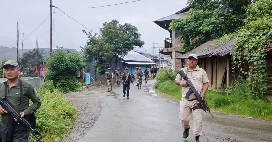 Massive manhunt enters second day after deadly Assam Rifles ambush in Manipur, NSCN-IM denies role. (IANS Photo)