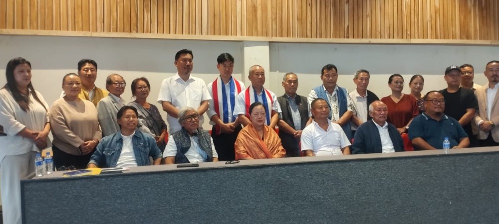Two National People's Party councillors of the Kohima Municipal Council, along with their supporters, join the Naga People's Front during a welcome programme held in Kohima on July 17. (Photo Courtesy: NPF Press Bureau)