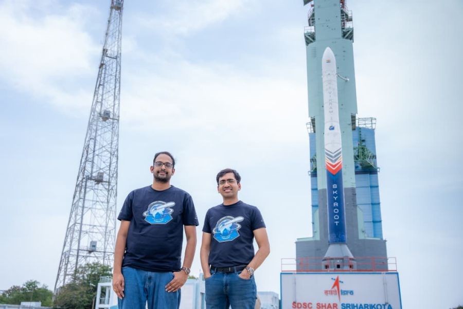 Pawan Chandana, Bharath Daka: The duo behind India's historic Vikram-1 mission. (IANS Photo)