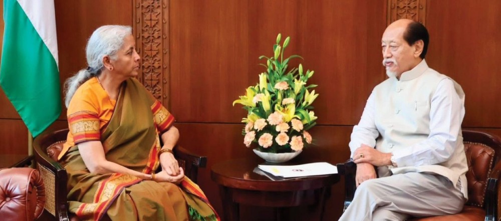 Nagaland Chief Minister Dr Neiphiu Rio calls on Union Finance Minister Nirmala Sitharaman in New Delhi on July 16. During the meeting, the Chief Minister sought the Union Government’s support for the State's fiscal and developmental priorities. (Photo: X/@Neiphiu_Rio)