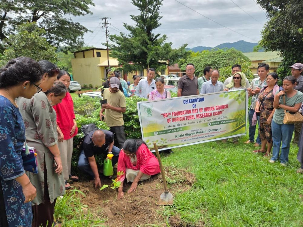 Tree plantation drive at KVK premises