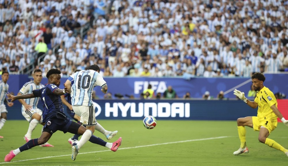 Miami: Lionel Messi (2nd R) of Argentina shoots and scores during the round of 32 match between Argentina and Cabo Verde at the 2026 FIFA World Cup at Miami Stadium, Miami, the United States, July 3, 2026. (Xinhua via IANS)