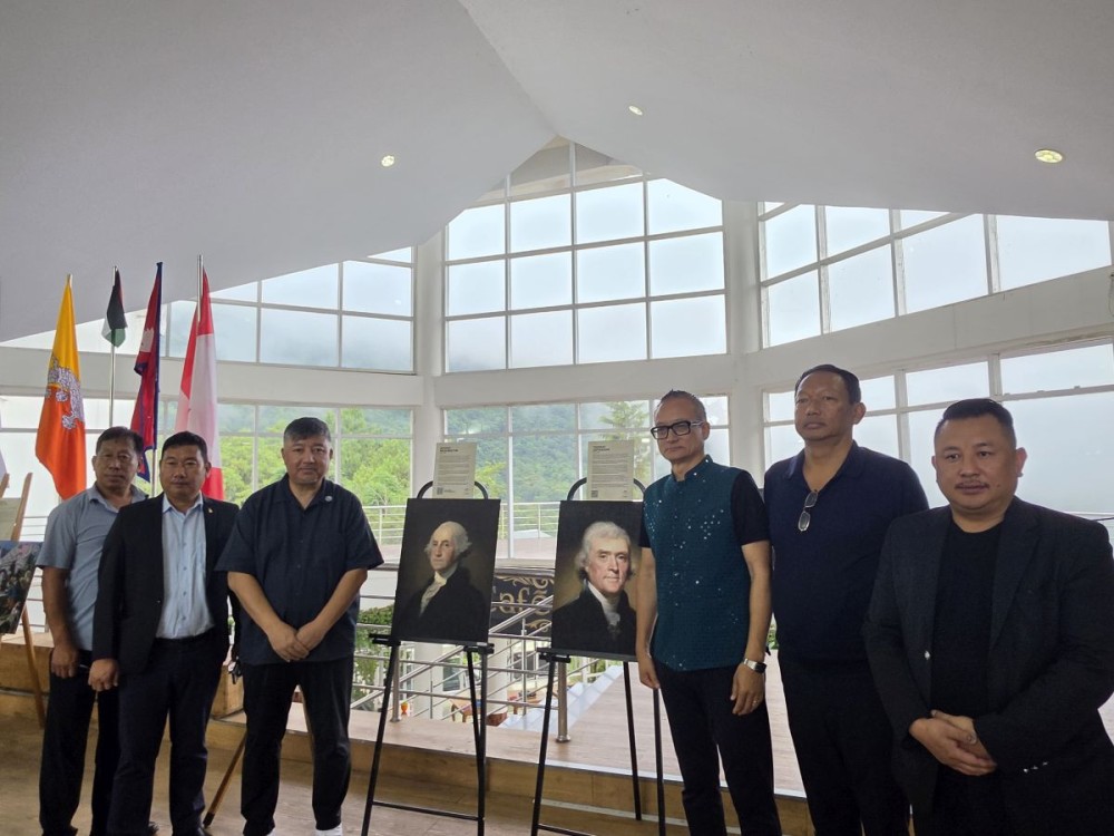 Abu Metha, Advisor to the Chief Minister & Chairman, IDAN (3rd from L), Theja Meru, Chairman, TaFMA (3rd from R) seen with other dignitaries and officials during the official launch of 'The Road to Liberty' Exhibition at RCEMPA on July 21. (Morung Photo)
