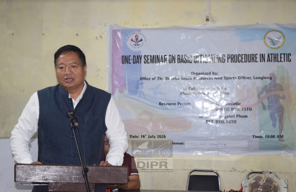 DC and Chairman of the Longleng District Sports Council, W Manpai Phom, NCS. (DIPR Photo)