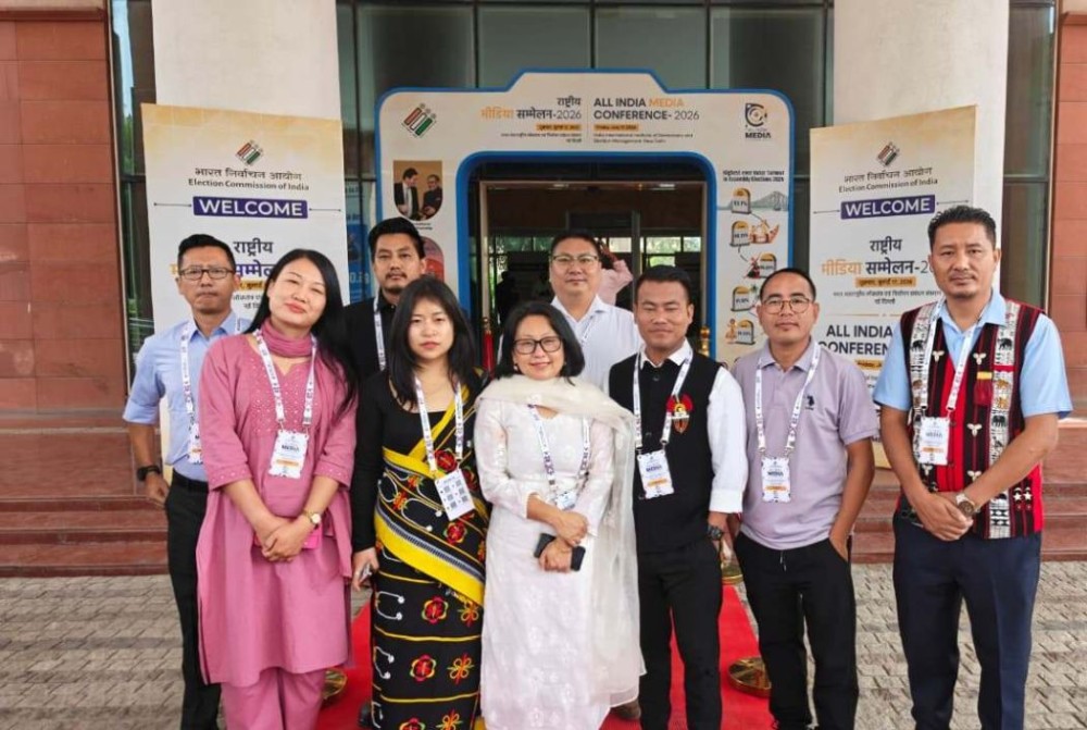 Media personnel representing media organizations from Nagaland along with CEO Nagaland officials at IIIDEM, New Delhi on July 17.