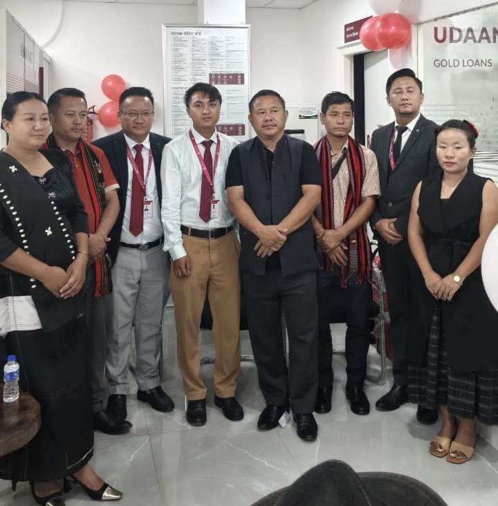 Tseminyu DC, Japheth Woch with others during the inauguration of Axis Bank Chunlikha Branch on July 10.