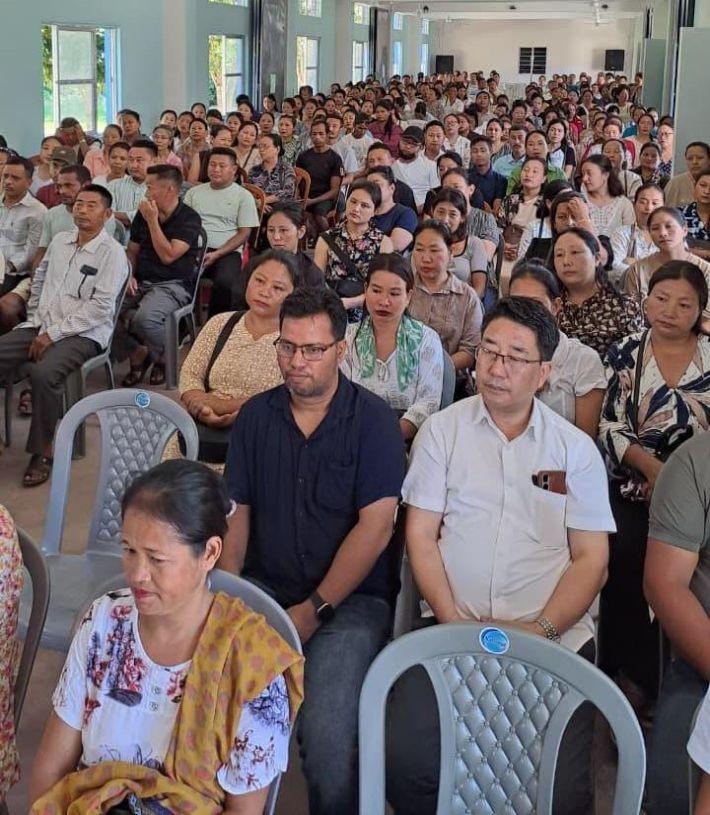 A view of the participants during the awareness programme on drug abuse held at St Savio HSS in Chümoukedima on July 4. (Photo Courtesy: St Savio HSS)