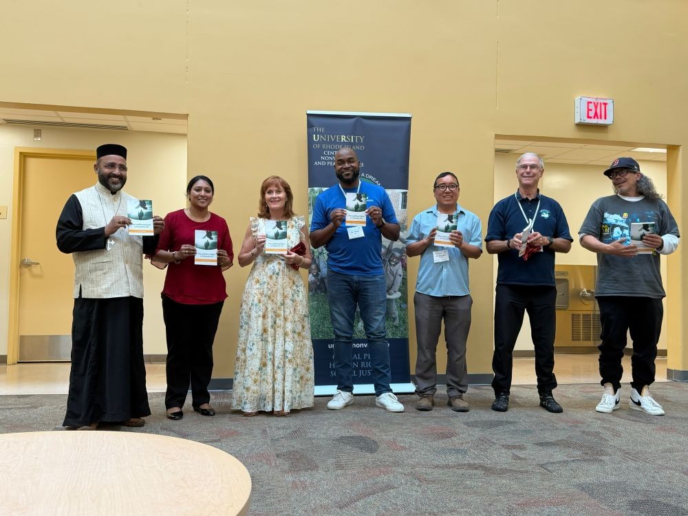 Officials during the launch of the book at University of Rhode Island, USA on July 23.
