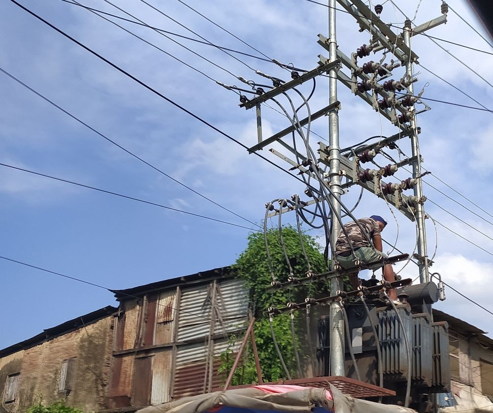 Power department personnel repair a transformer in Dimapur as restoration work continues after equipment failure caused multiple outages in parts of the district. (Morung File Photo, For Representational Purpose Only)