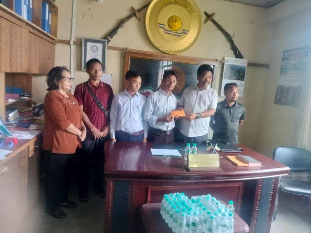 EKU members along with KU president during a solidarity visit in Mon on July 28.